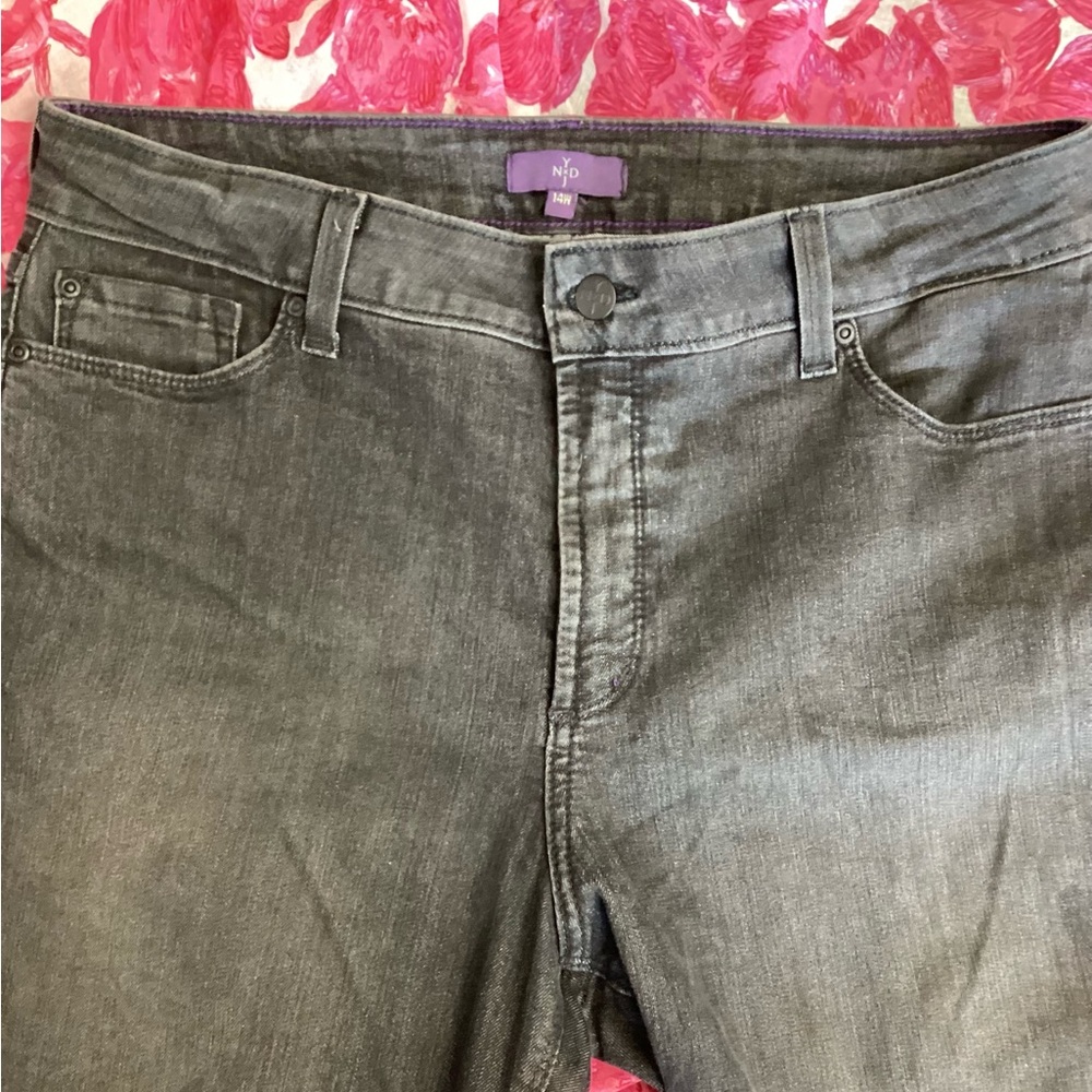 NYDJ Charcoal Denim Jeans 14W - Picture 5 of 8